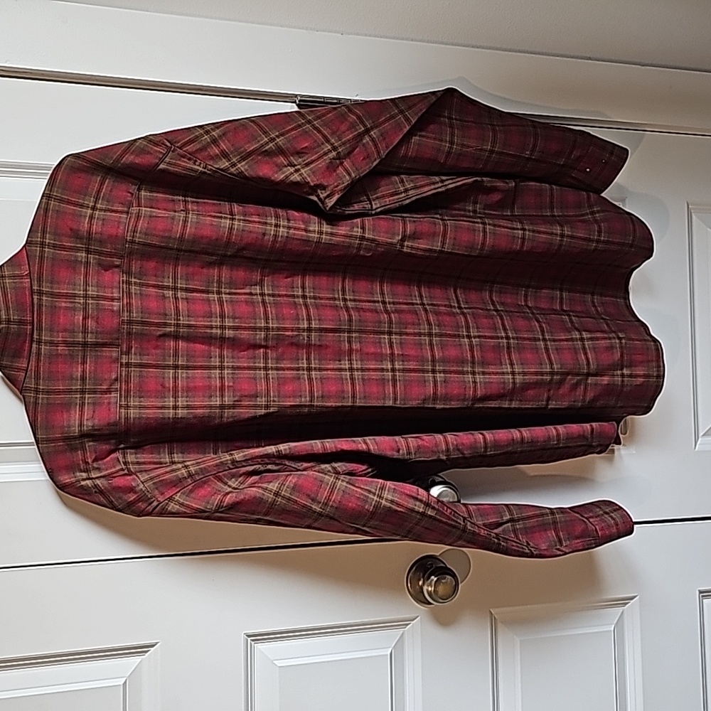 Sir Pendleton 100% Pure Virgin Wool Plaid Button Down in Men's Size XL Long - Picture 5 of 7